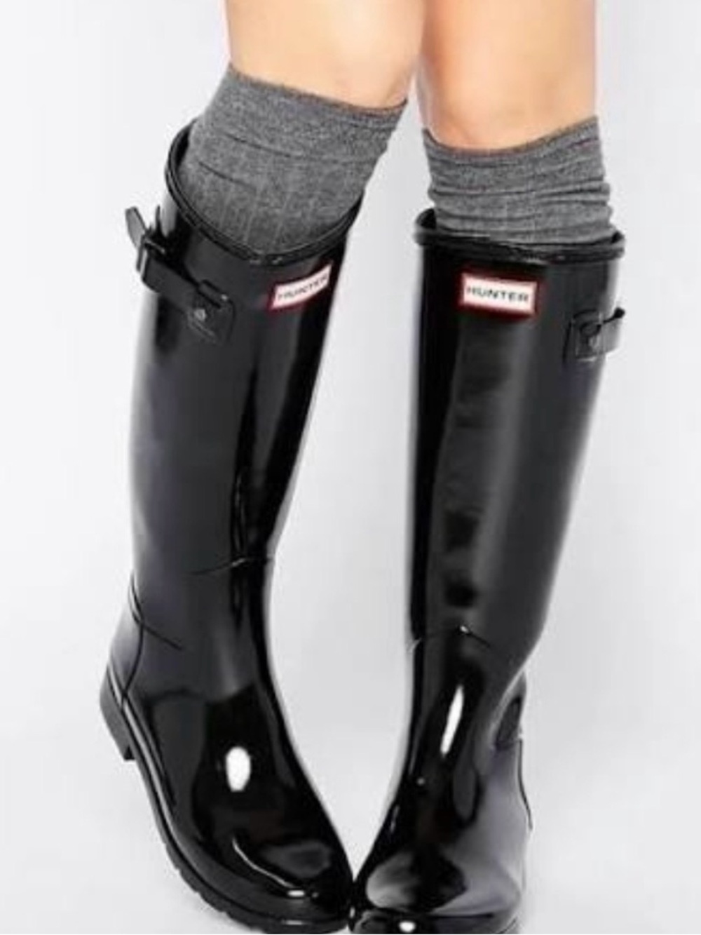 Women’s Hunter Black Tall Rain Boots - Picture 9 of 9